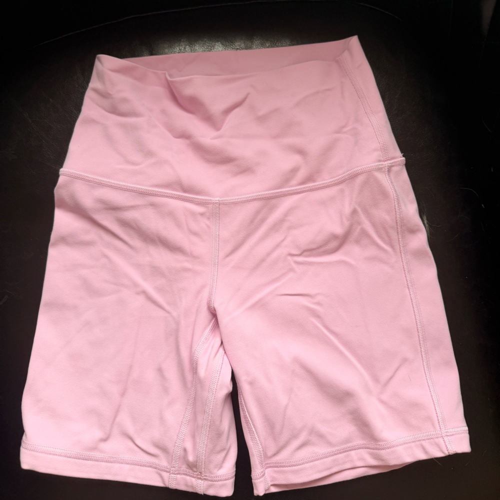 Lululemon 6” Pink align biker shorts
